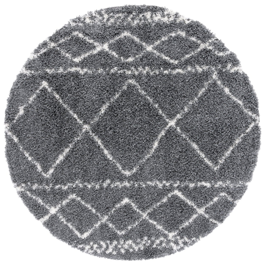 SAFAVIEH Pro Lux Shag PLX436H Dark Grey / Ivory Rug Image 1