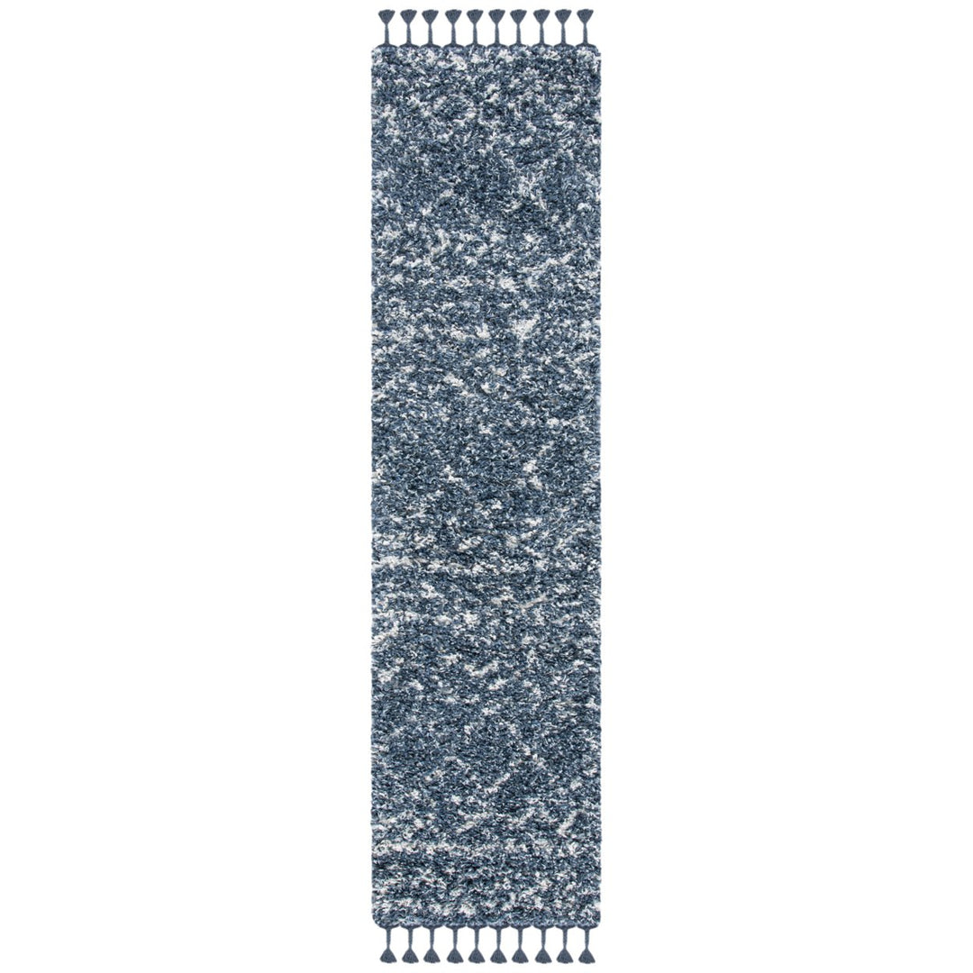 SAFAVIEH Pro Lux Shag Collection PLX436M Blue / Ivory Rug Image 1