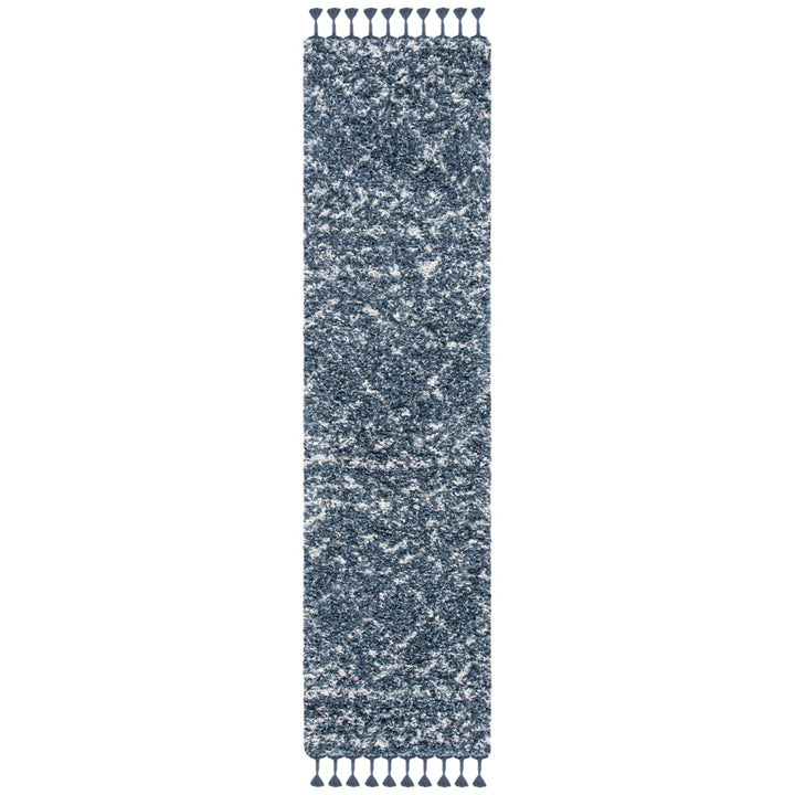 SAFAVIEH Pro Lux Shag Collection PLX436M Blue / Ivory Rug Image 1