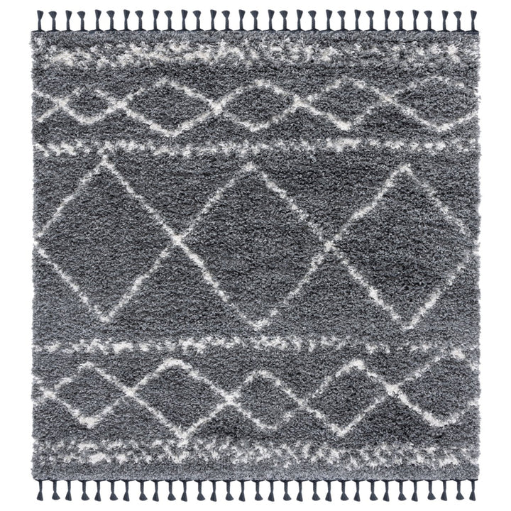 SAFAVIEH Pro Lux Shag PLX436H Dark Grey / Ivory Rug Image 1