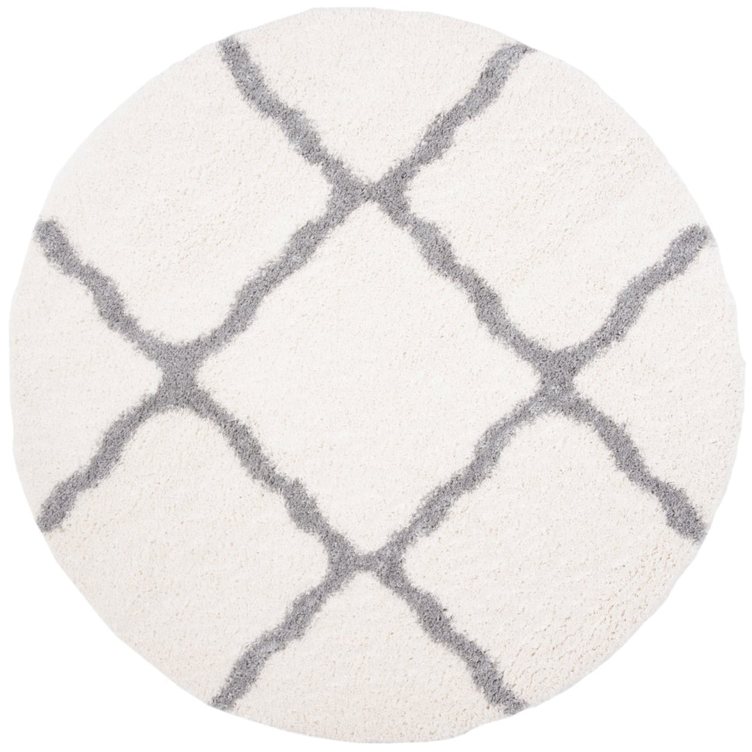 SAFAVIEH Parma Shag Collection PMA521A Cream / Grey Rug Image 4