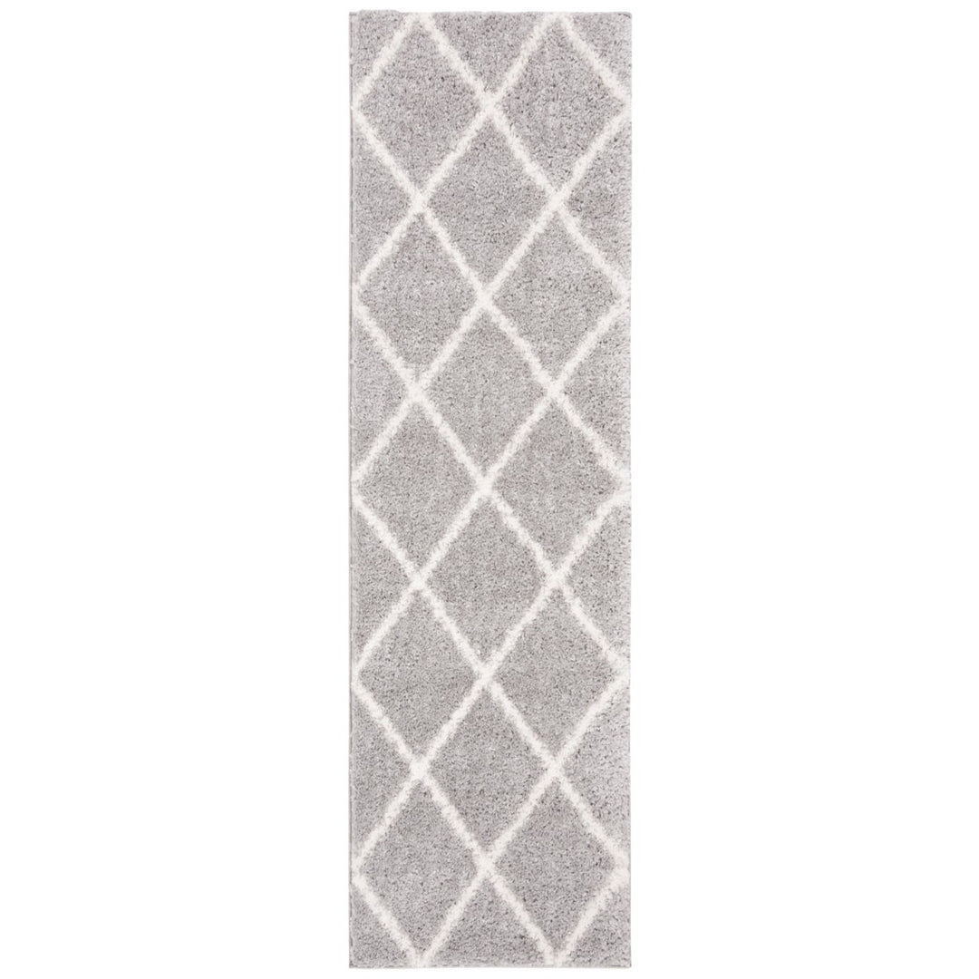 SAFAVIEH Parma Shag Collection PMA515G Grey / Cream Rug Image 1