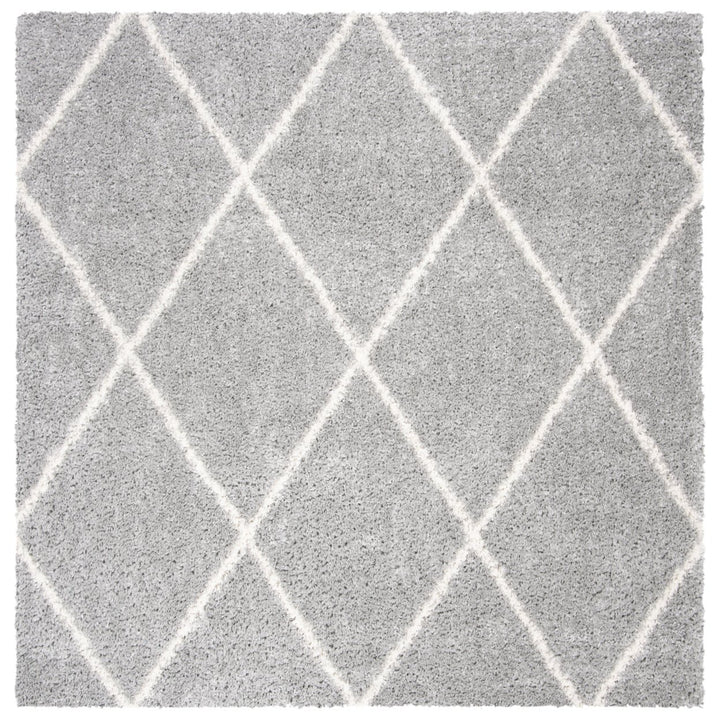 SAFAVIEH Parma Shag Collection PMA515G Grey / Cream Rug Image 1