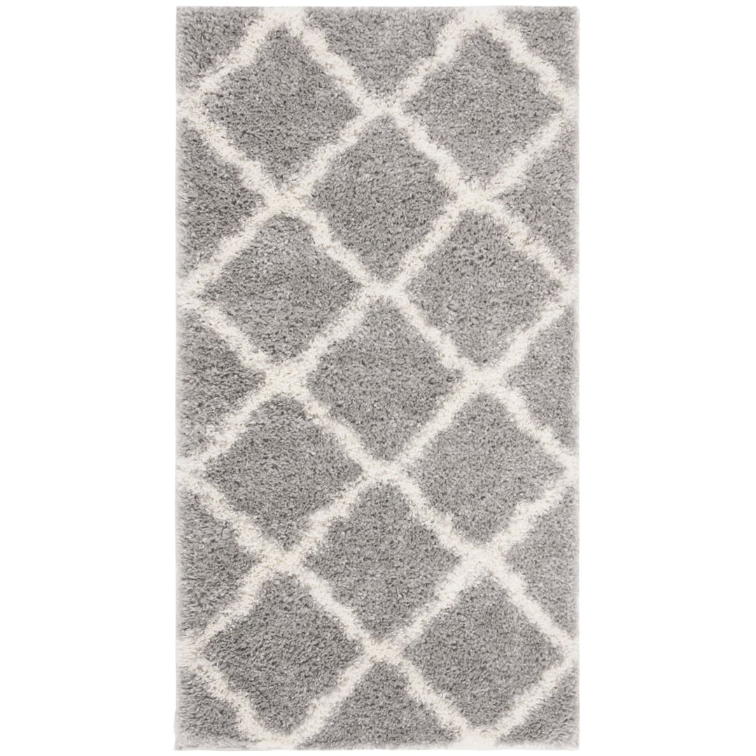 SAFAVIEH Parma Shag Collection PMA521G Grey / Cream Rug Image 1