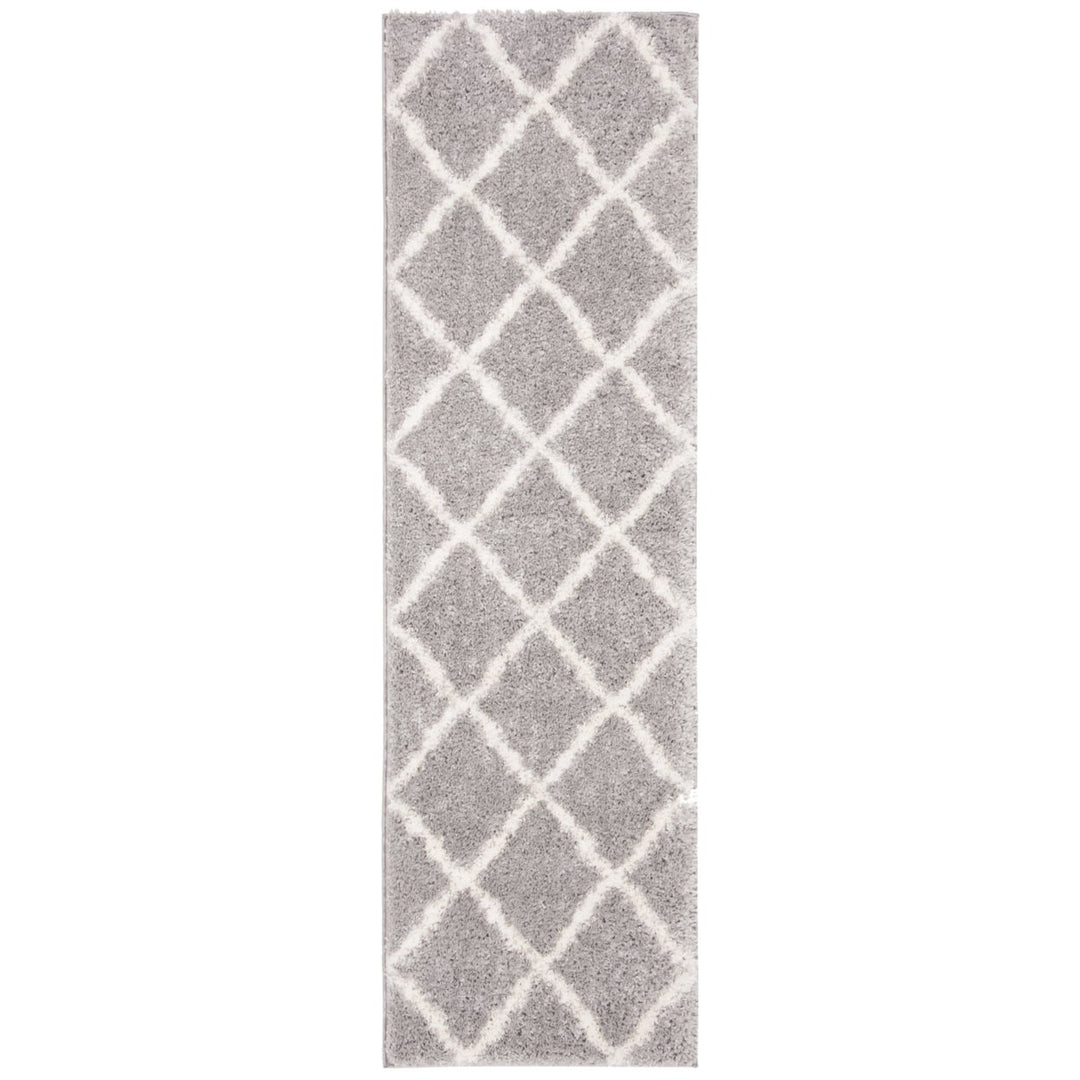 SAFAVIEH Parma Shag Collection PMA521G Grey / Cream Rug Image 1