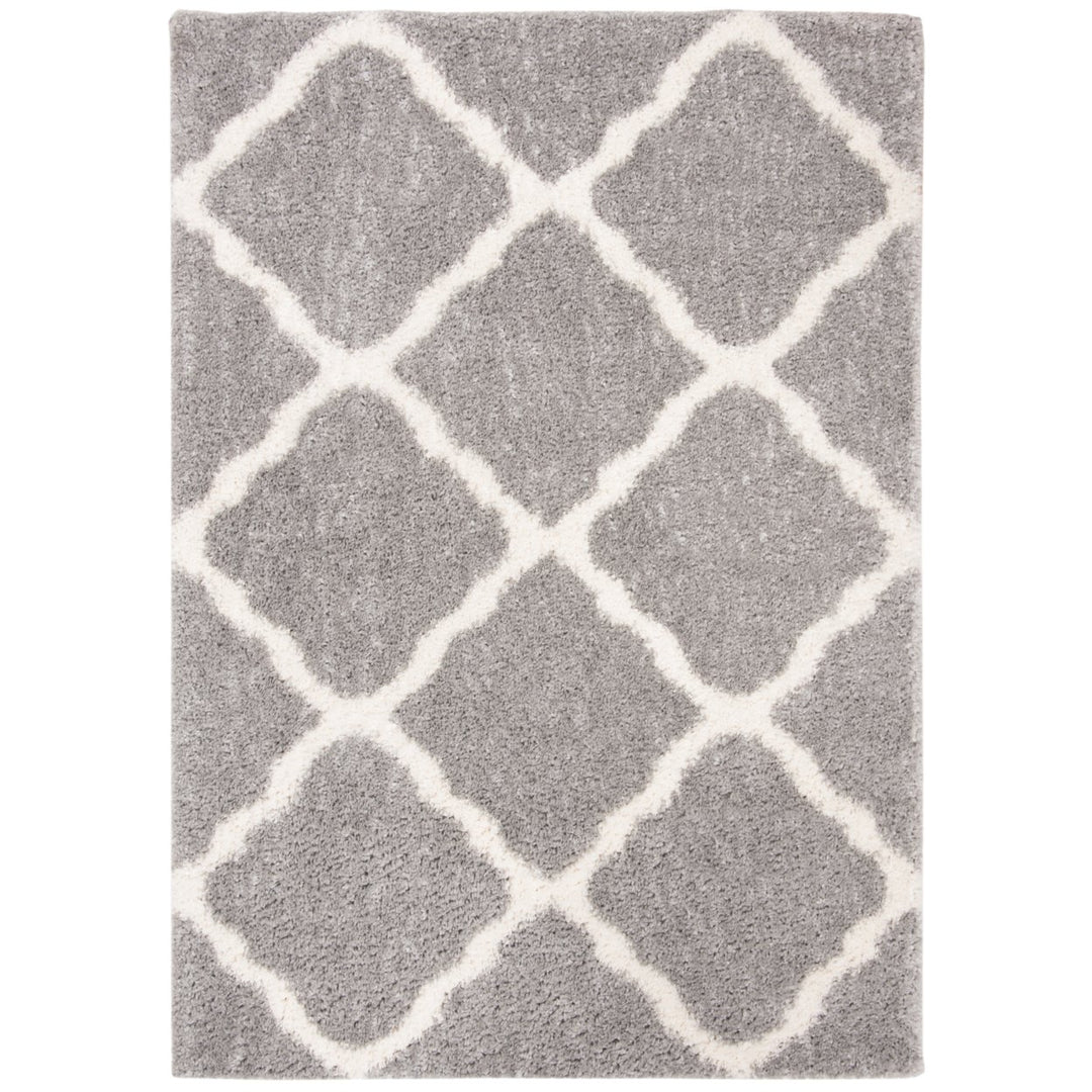 SAFAVIEH Parma Shag Collection PMA521G Grey / Cream Rug Image 1