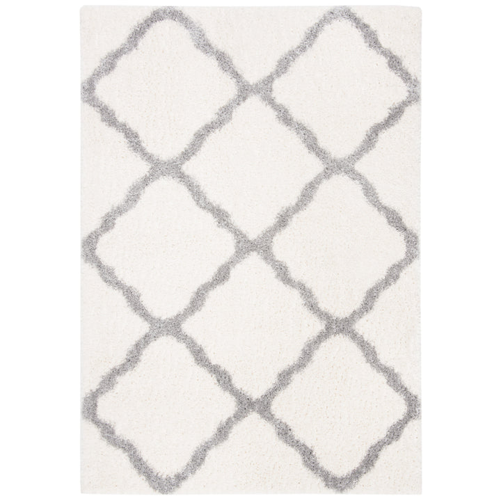 SAFAVIEH Parma Shag Collection PMA521A Cream / Grey Rug Image 11