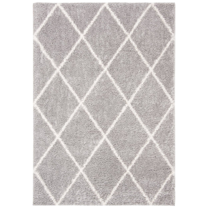 SAFAVIEH Parma Shag Collection PMA515G Grey / Cream Rug Image 1