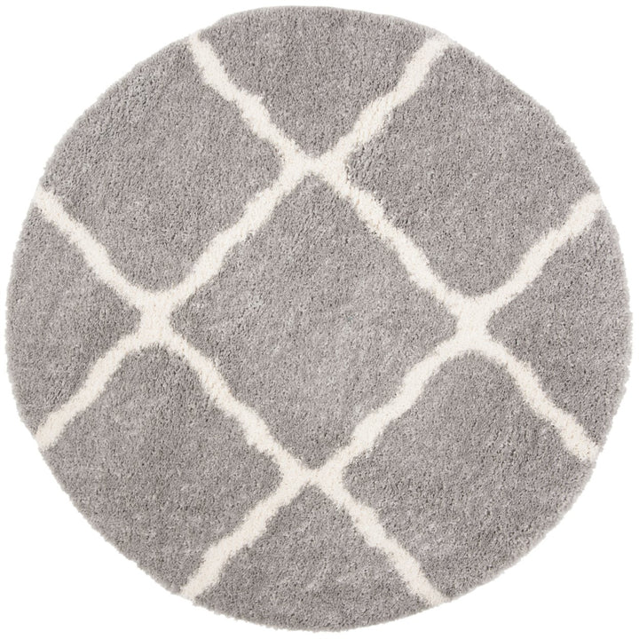 SAFAVIEH Parma Shag Collection PMA521G Grey / Cream Rug Image 1