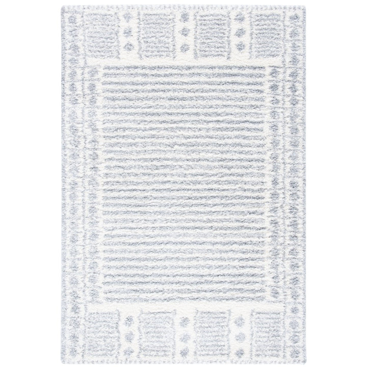 SAFAVIEH Parma Shag Collection PMA546F Grey / Ivory Rug Image 1