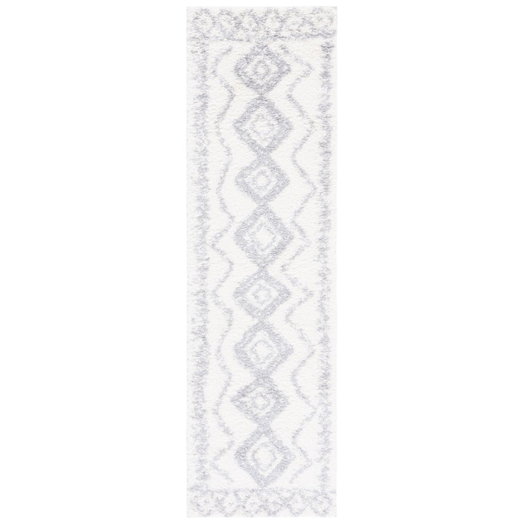 SAFAVIEH Parma Shag Collection PMA552A Ivory / Grey Rug Image 1