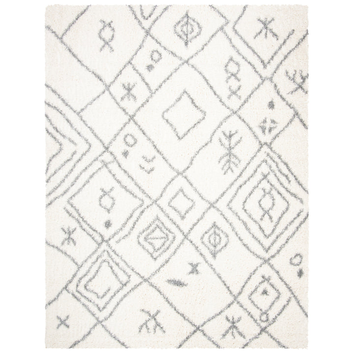 SAFAVIEH Parma Shag Collection PMA583A Cream / Grey Rug Image 1