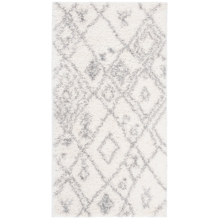 SAFAVIEH Parma Shag Collection PMA583A Cream / Grey Rug Image 10