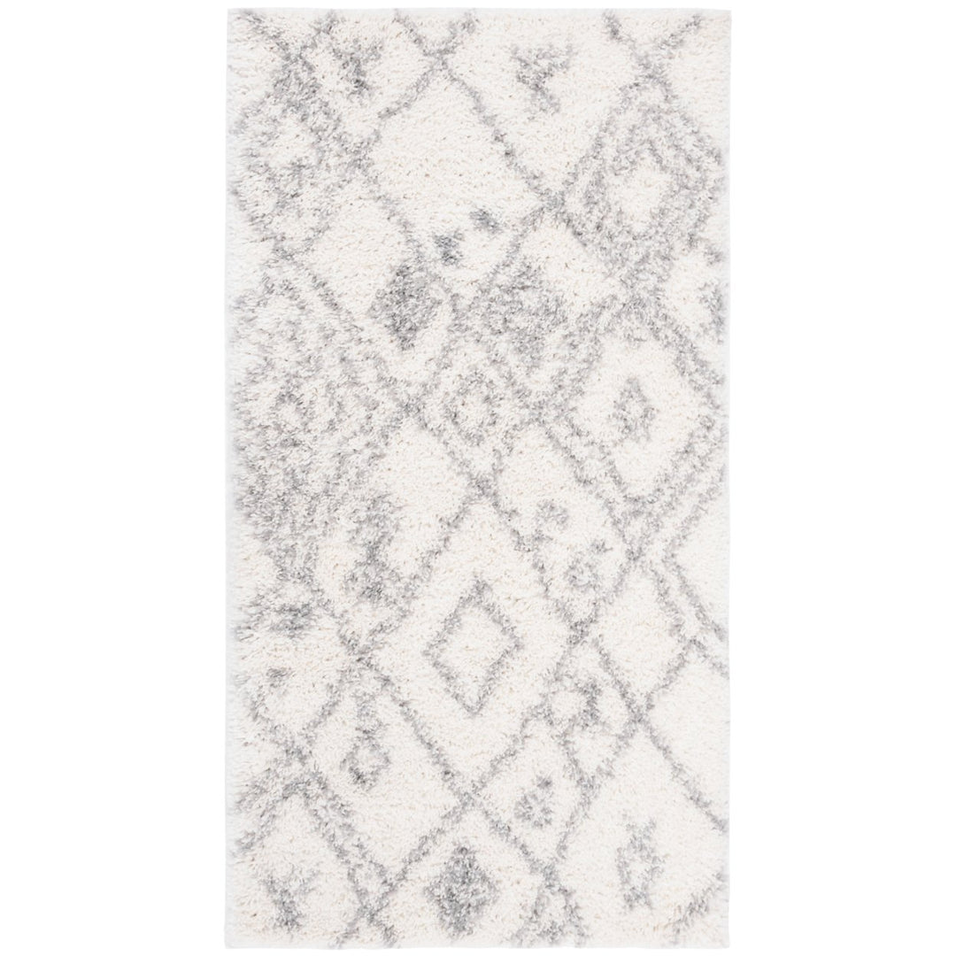 SAFAVIEH Parma Shag Collection PMA583A Cream / Grey Rug Image 1