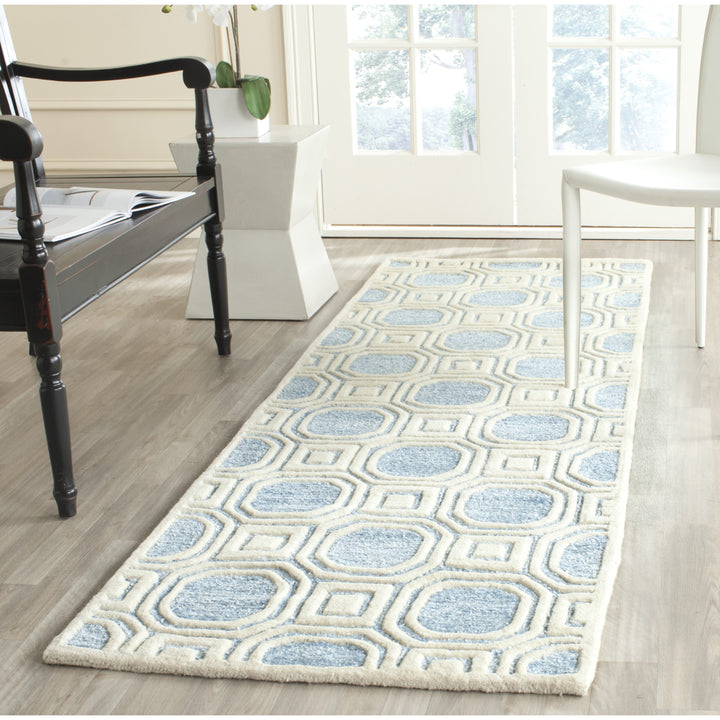 SAFAVIEH Precious PRE153M Handmade Mist Blue Rug Image 3