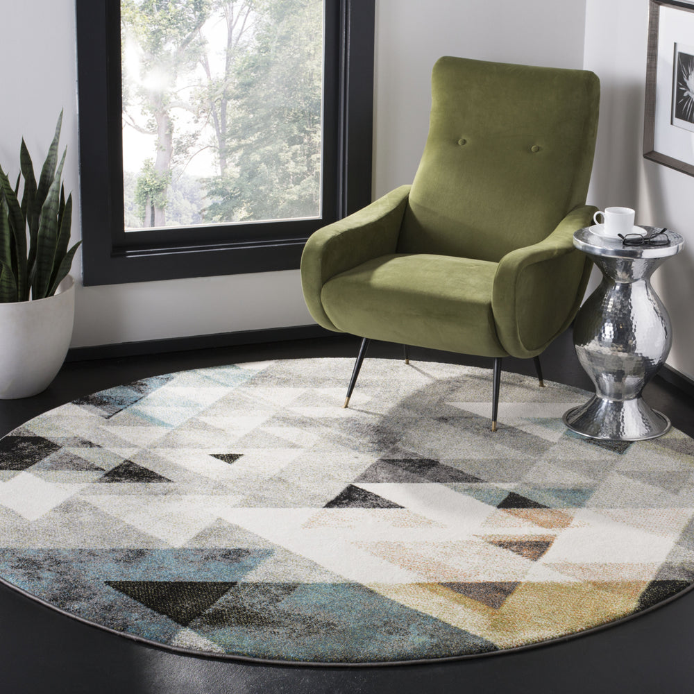 SAFAVIEH Porcello Collection PRL6938C Grey / Blue Rug Image 2