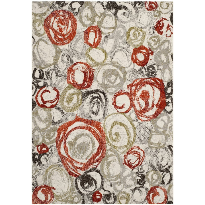 SAFAVIEH Porcello Collection PRL4822C Ivory / Green Rug Image 1