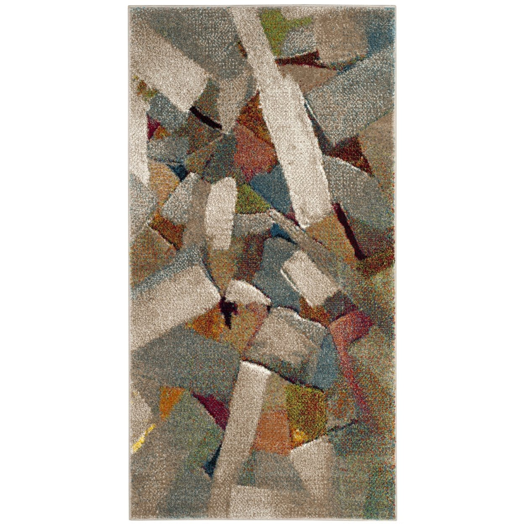 SAFAVIEH Porcello Collection PRL6937B Grey / Multi Rug Image 1