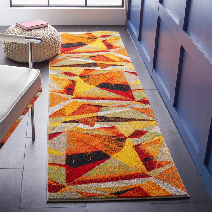 SAFAVIEH Porcello Collection PRL6940P Orange / Red Rug Image 3