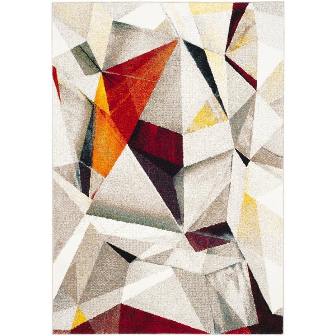 SAFAVIEH Porcello PRL6940F Light Grey / Orange Rug Image 1