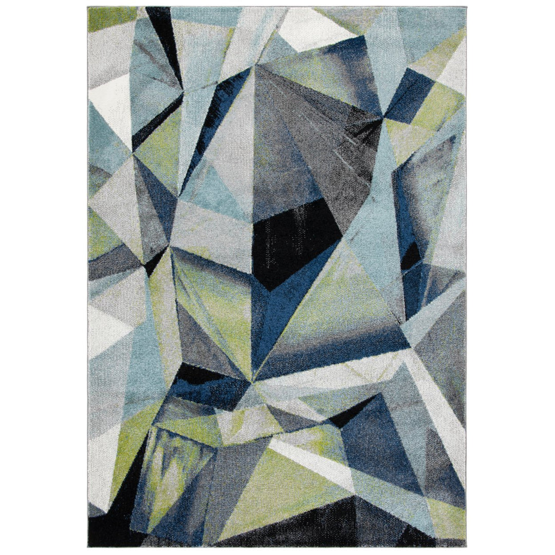 SAFAVIEH Porcello Collection PRL6940G Grey / Blue Rug Image 10