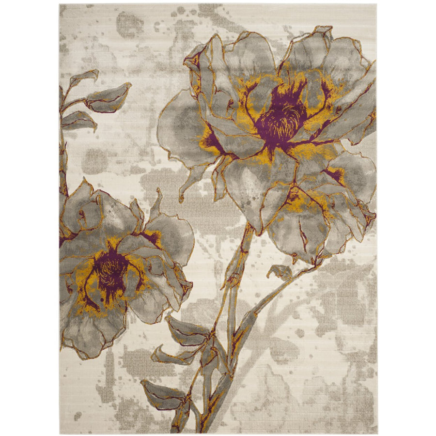 SAFAVIEH Porcello Collection PRL7733E Ivory / Grey Rug Image 1