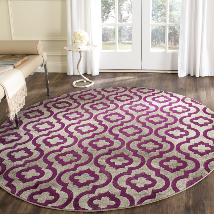 SAFAVIEH Porcello PRL7734B Light Grey / Purple Rug Image 2