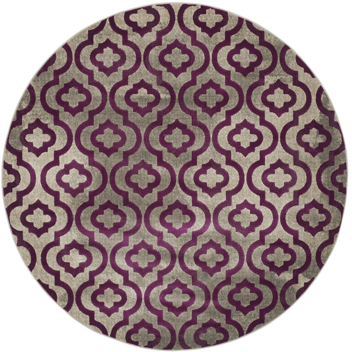 SAFAVIEH Porcello PRL7734B Light Grey / Purple Rug Image 4