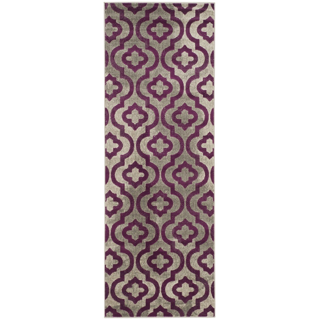 SAFAVIEH Porcello PRL7734B Light Grey / Purple Rug Image 1