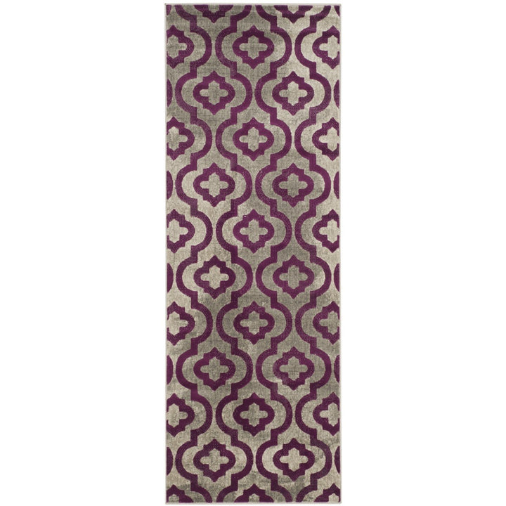 SAFAVIEH Porcello PRL7734B Light Grey / Purple Rug Image 1