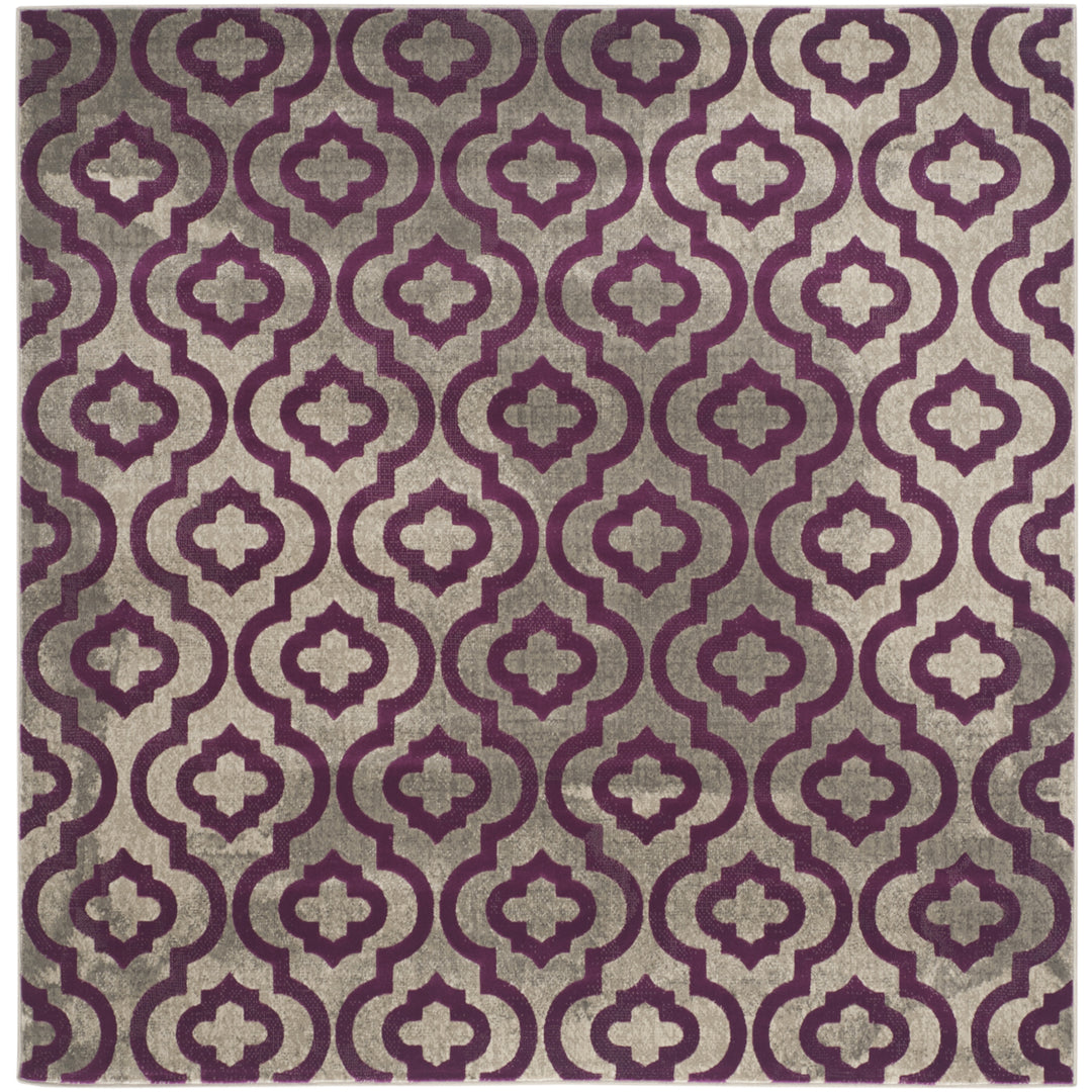 SAFAVIEH Porcello PRL7734B Light Grey / Purple Rug Image 6