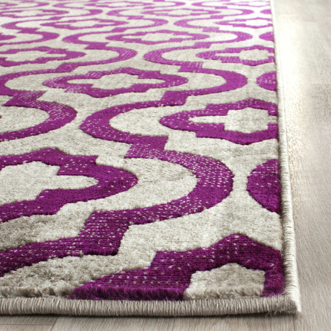 SAFAVIEH Porcello PRL7734B Light Grey / Purple Rug Image 7