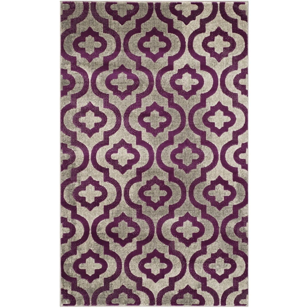 SAFAVIEH Porcello PRL7734B Light Grey / Purple Rug Image 9