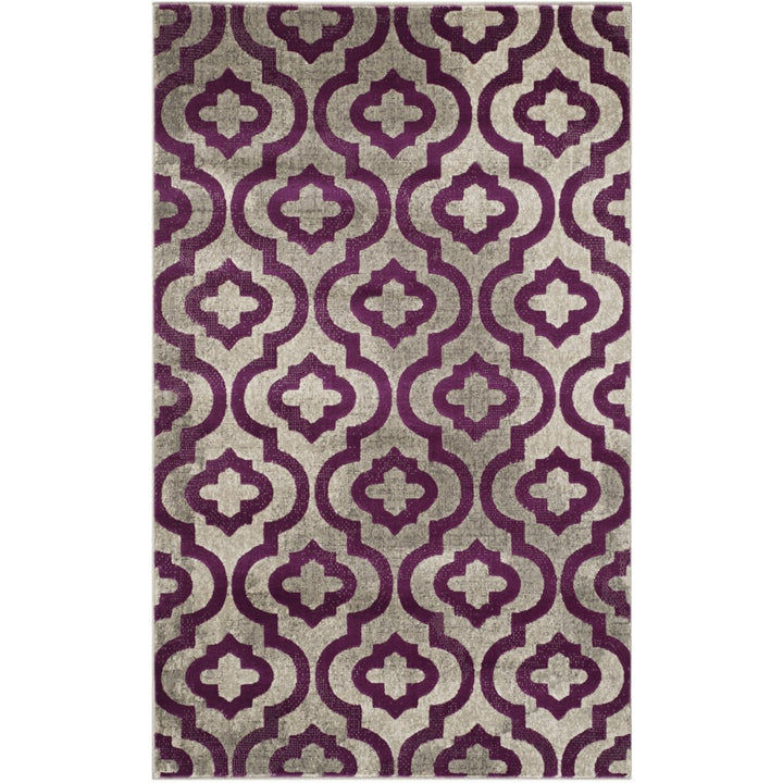 SAFAVIEH Porcello PRL7734B Light Grey / Purple Rug Image 1