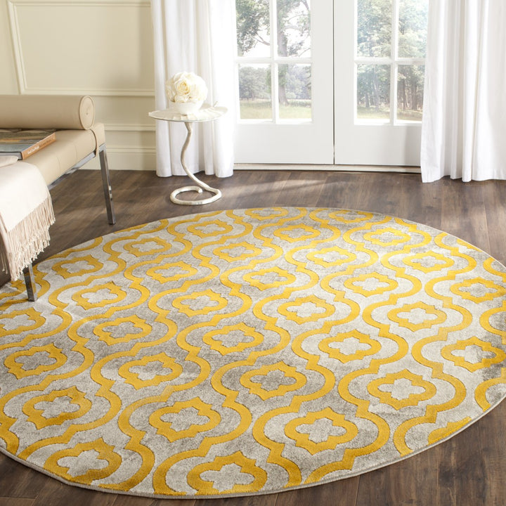 SAFAVIEH Porcello PRL7734C Light Grey / Yellow Rug Image 2