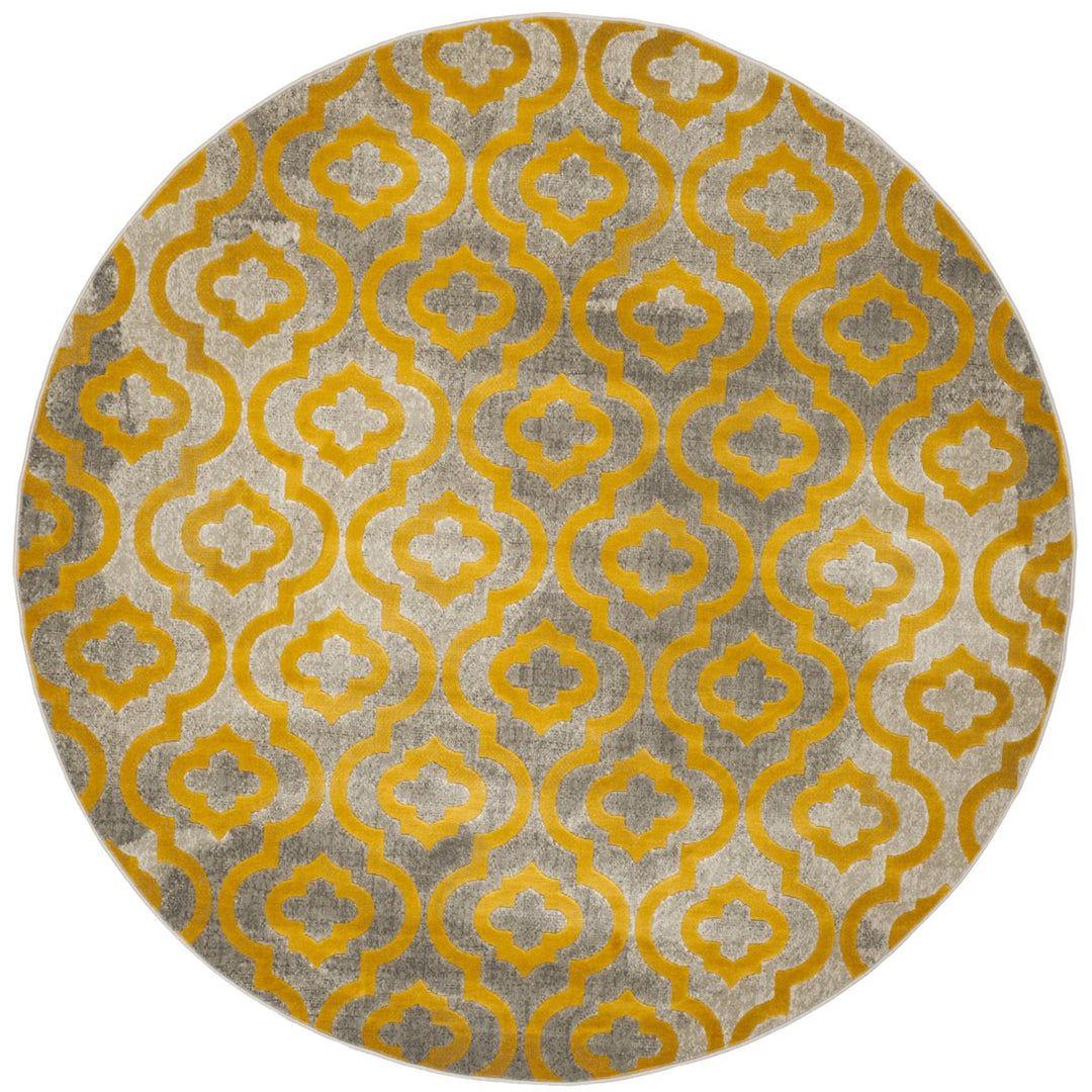 SAFAVIEH Porcello PRL7734C Light Grey / Yellow Rug Image 4