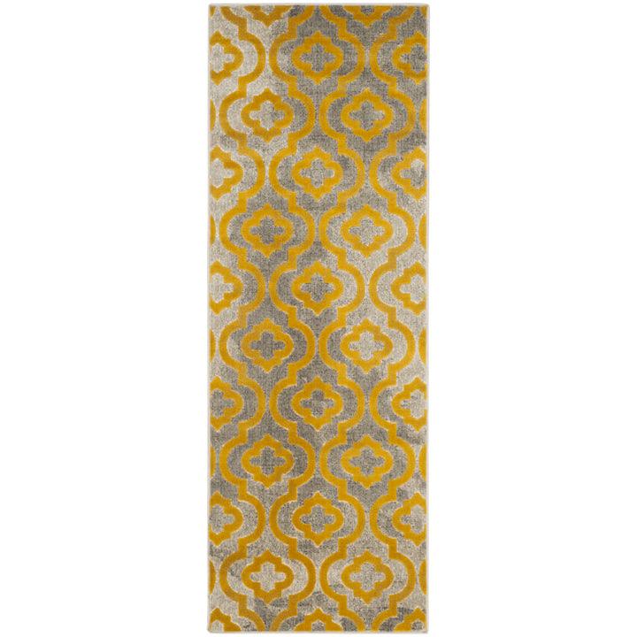 SAFAVIEH Porcello PRL7734C Light Grey / Yellow Rug Image 5