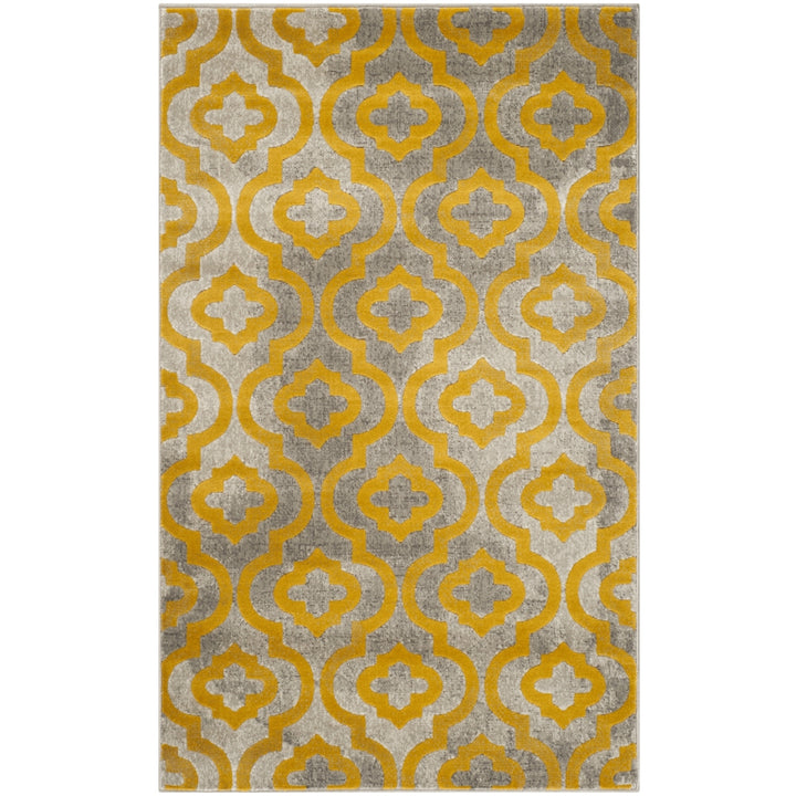 SAFAVIEH Porcello PRL7734C Light Grey / Yellow Rug Image 8