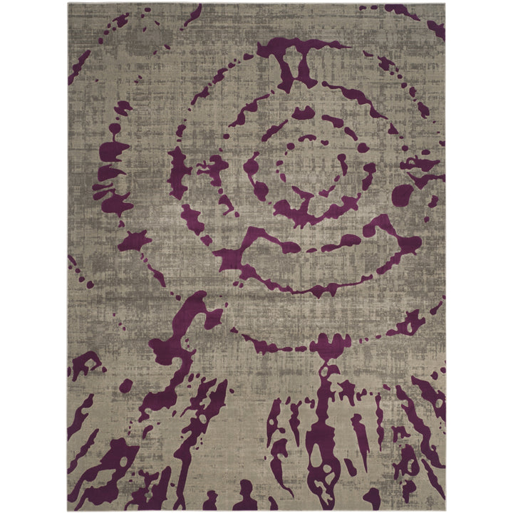 SAFAVIEH Porcello PRL7735B Light Grey / Purple Rug Image 1