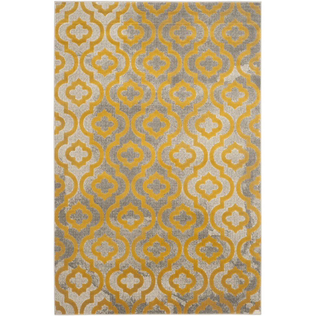 SAFAVIEH Porcello PRL7734C Light Grey / Yellow Rug Image 1