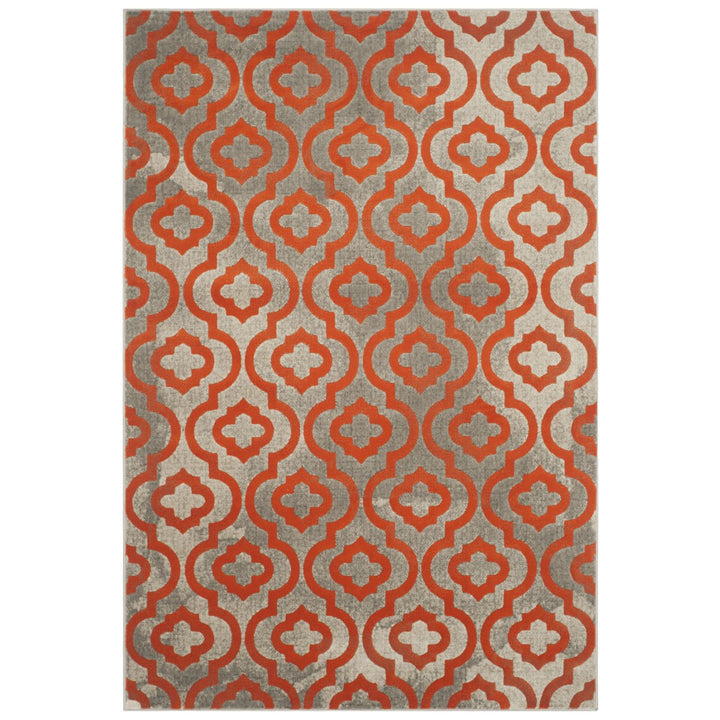 SAFAVIEH Porcello PRL7734F Light Grey / Orange Rug Image 1