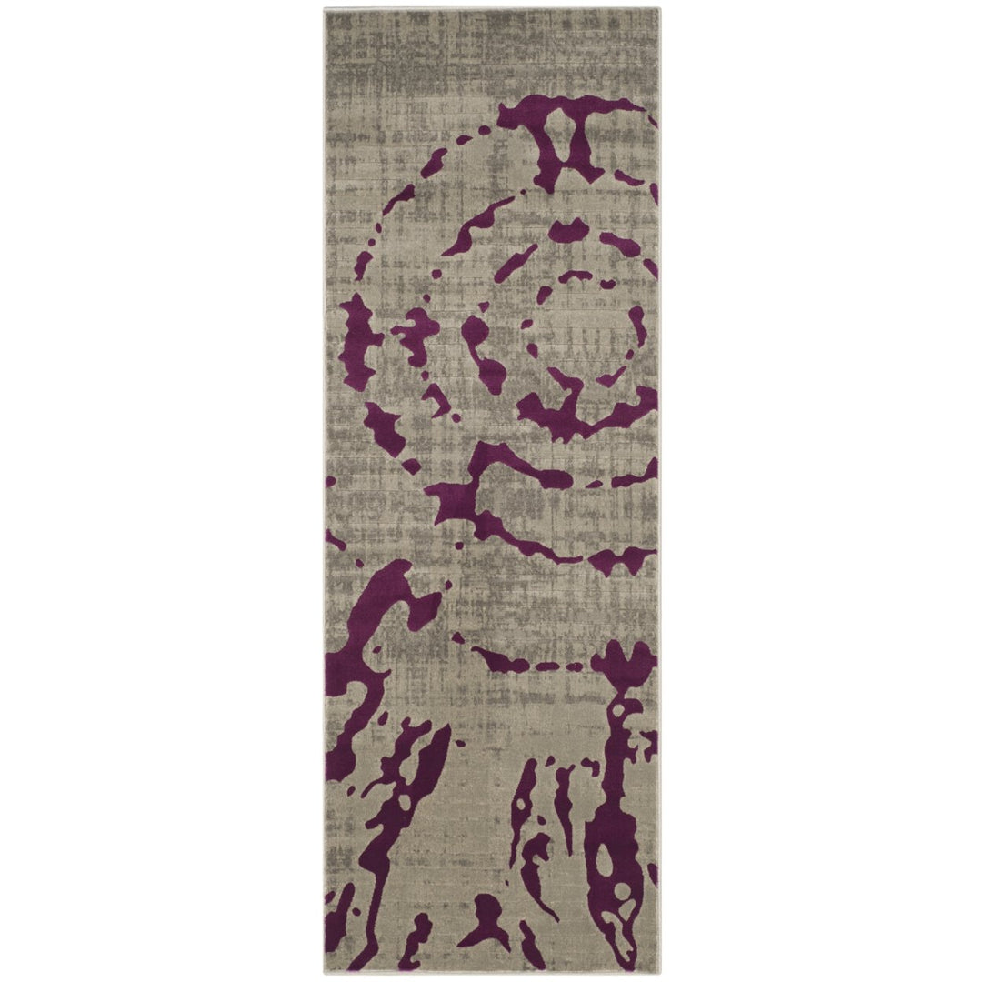 SAFAVIEH Porcello PRL7735B Light Grey / Purple Rug Image 1