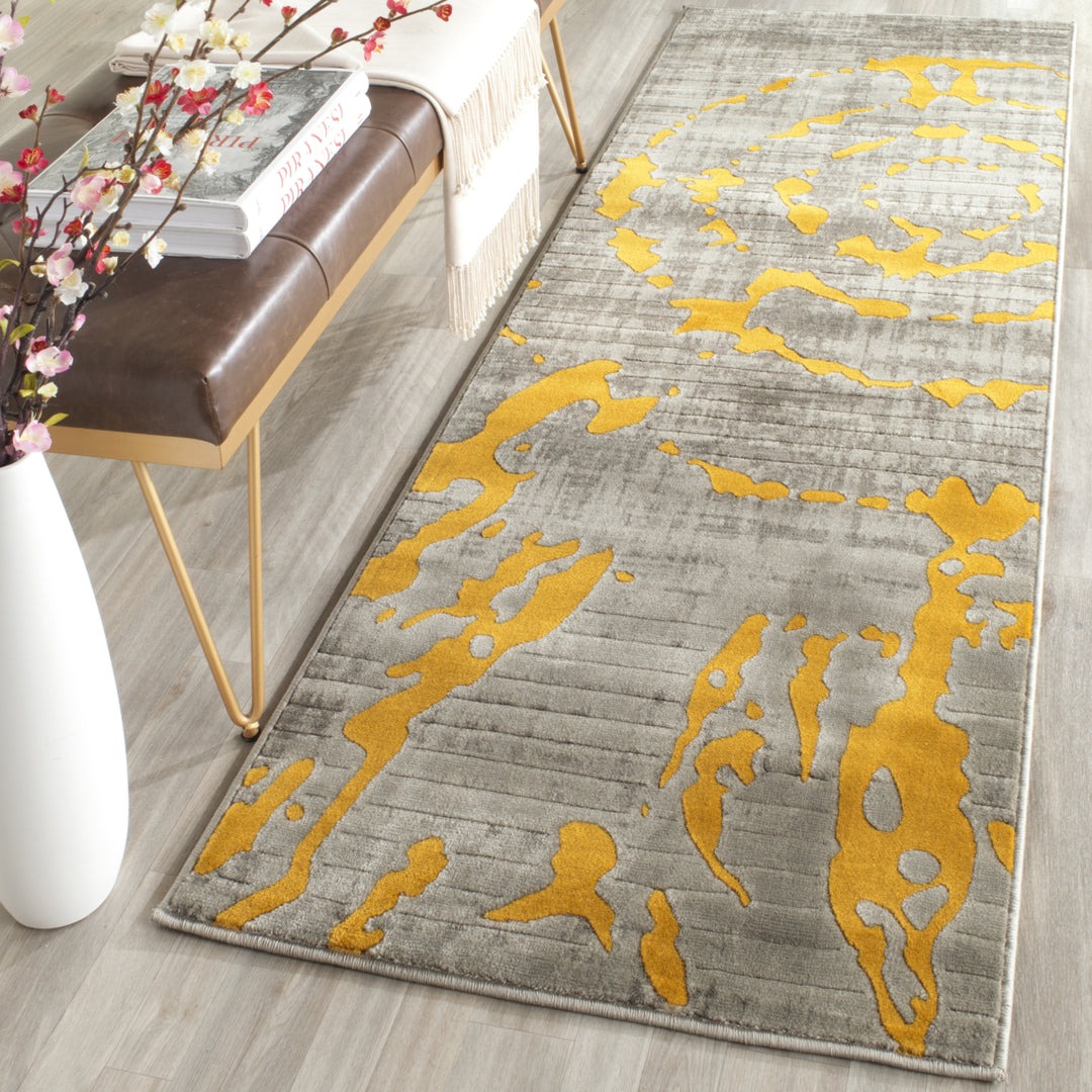 SAFAVIEH Porcello PRL7735C Light Grey / Yellow Rug Image 3