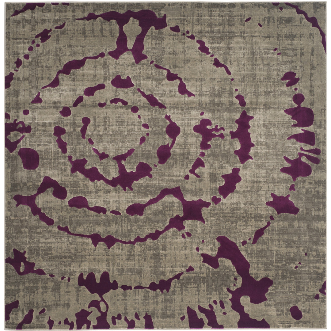 SAFAVIEH Porcello PRL7735B Light Grey / Purple Rug Image 6