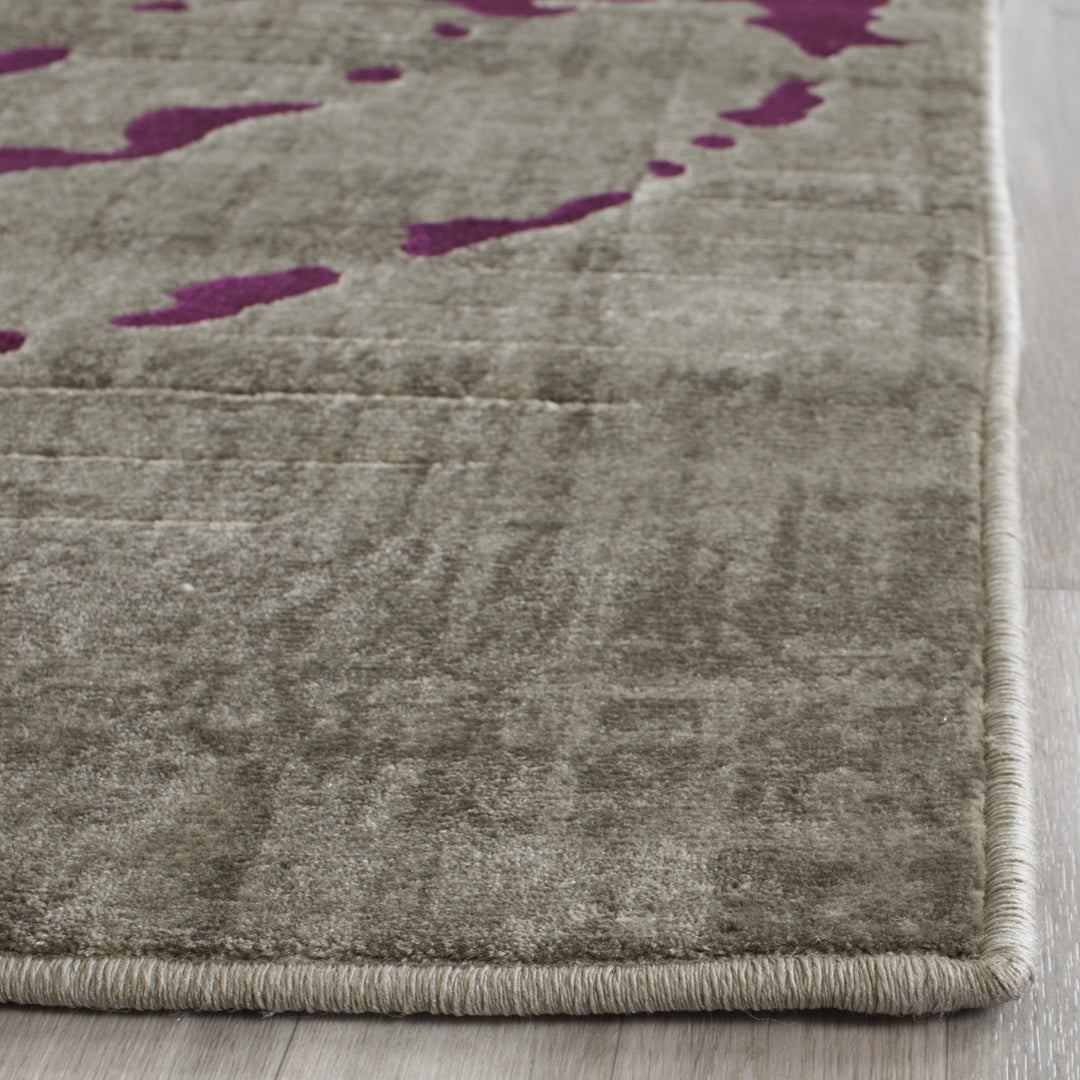 SAFAVIEH Porcello PRL7735B Light Grey / Purple Rug Image 8