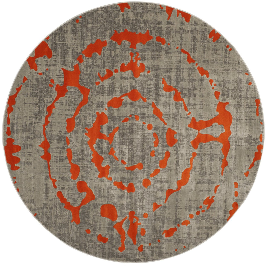 SAFAVIEH Porcello PRL7735F Light Grey / Orange Rug Image 1