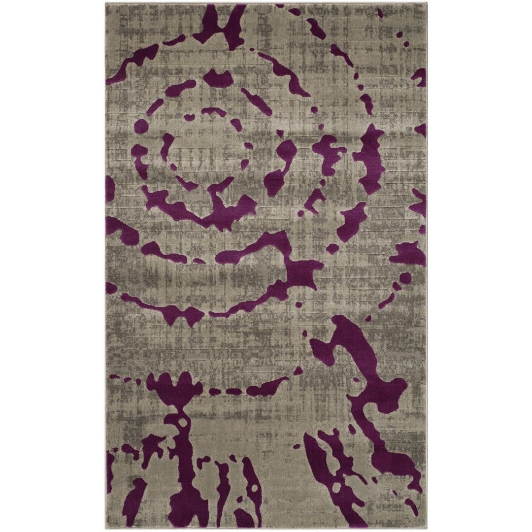 SAFAVIEH Porcello PRL7735B Light Grey / Purple Rug Image 9