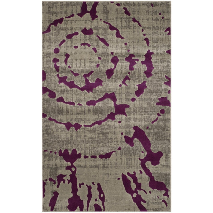 SAFAVIEH Porcello PRL7735B Light Grey / Purple Rug Image 1