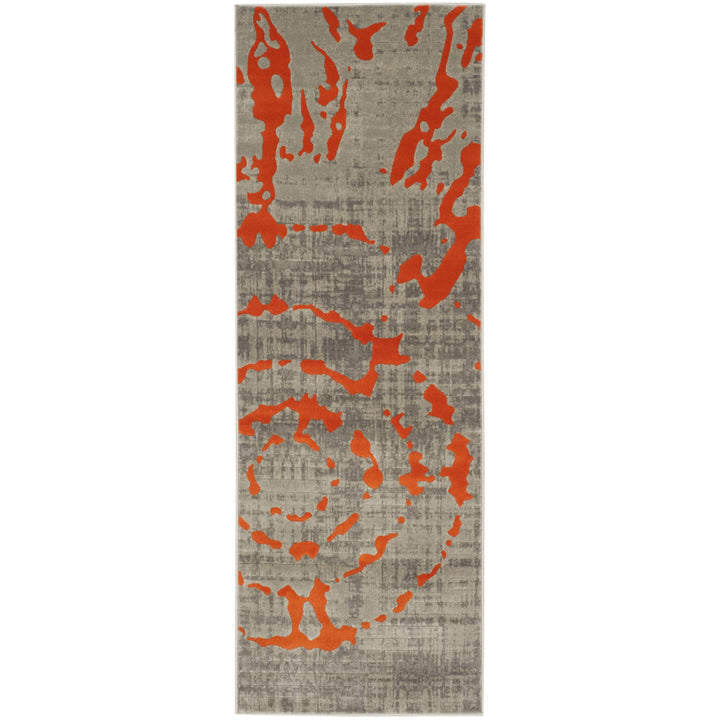 SAFAVIEH Porcello PRL7735F Light Grey / Orange Rug Image 5