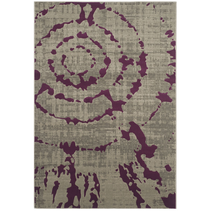 SAFAVIEH Porcello PRL7735B Light Grey / Purple Rug Image 10